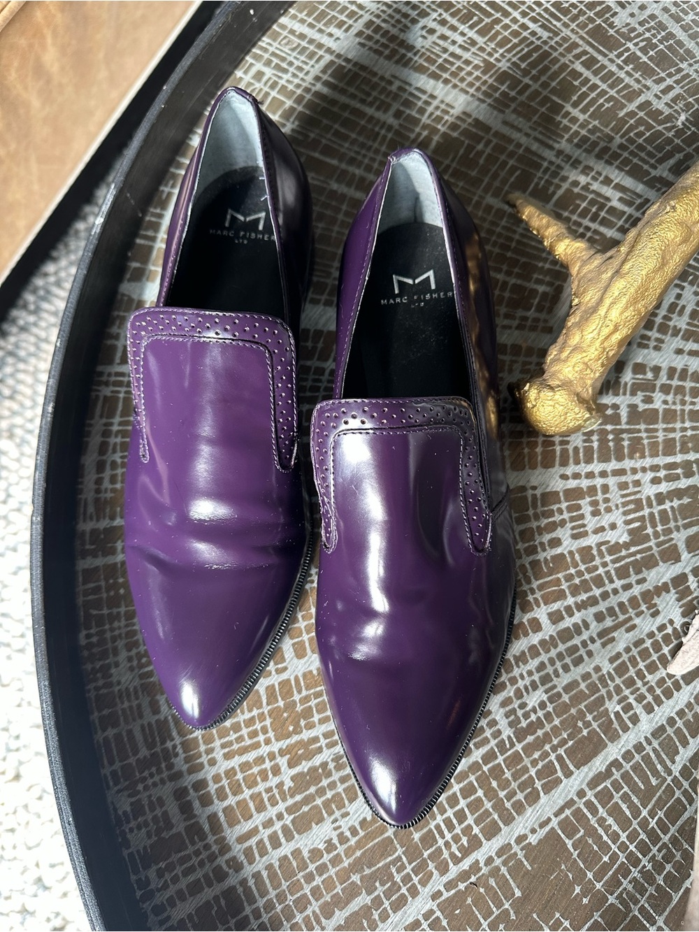 Marc Fisher deep purple pointed Slip-On Loafers, size 8.5 - Picture 3 of 13